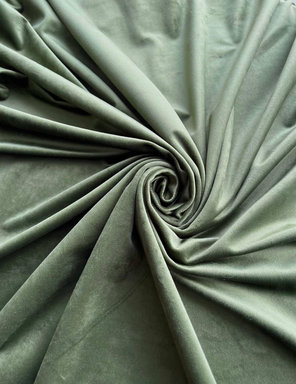 Штора велюрова на тасьмі 6 см 150х250 см Зелений (К0130-11-1-Т43) - фото 2 Штора велюрова на тасьмі 6 см 150х250 см Зелений (К0130-11-1-Т43) - фото 2