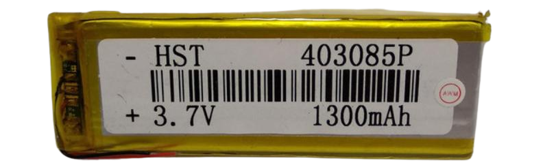 Аккумуляторная батарея Li-ion 3,7 V 403085P size 1300 mAh 85x30x4 мм (000020605)