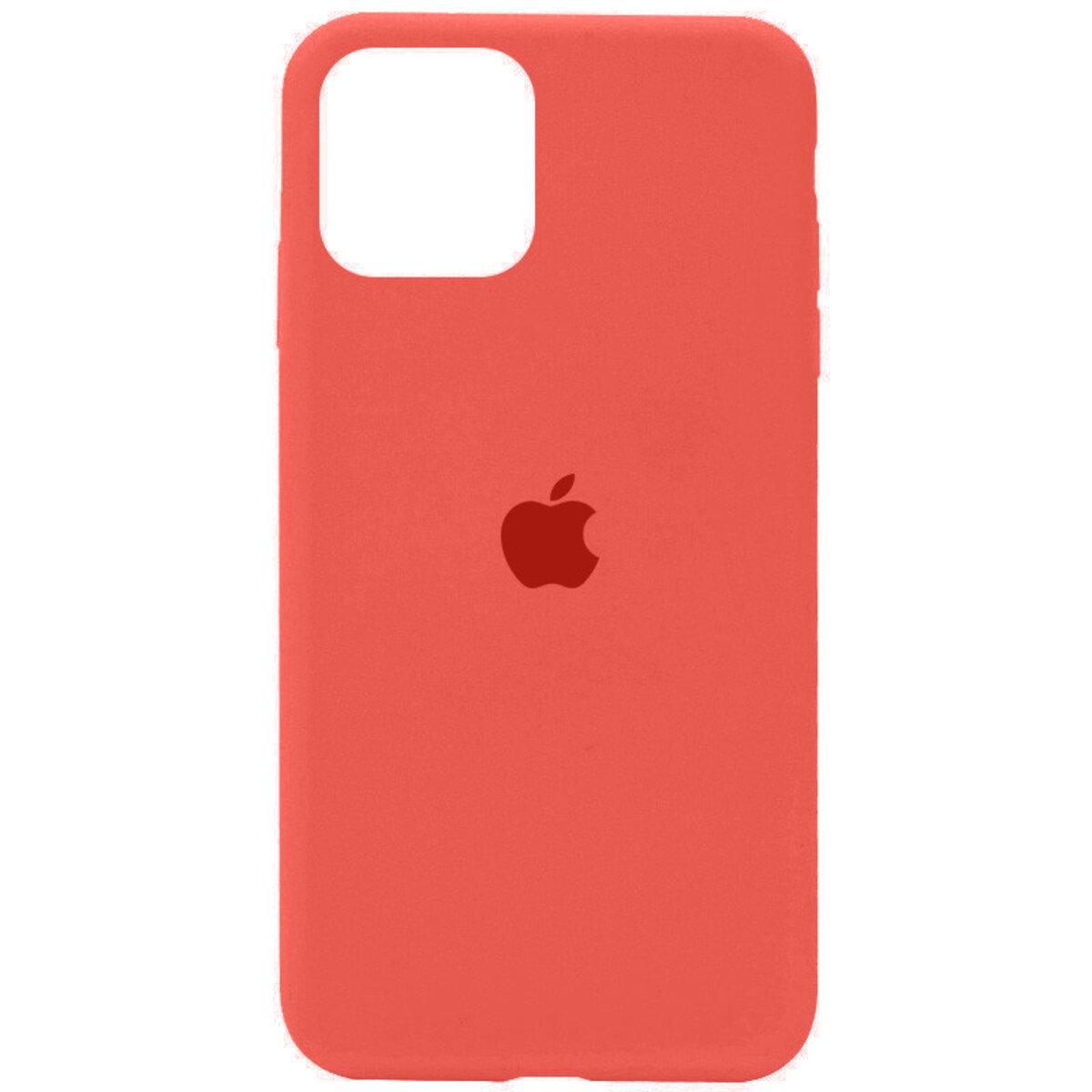 Противоударный чехол Silicone Full Case AA Open Cam для Apple iPhone 11 Peach