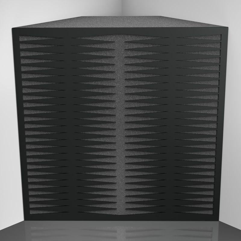 Бас пастка Ecosound Backgammon HDF 50х50 см 150 мм Чорний (1694)
