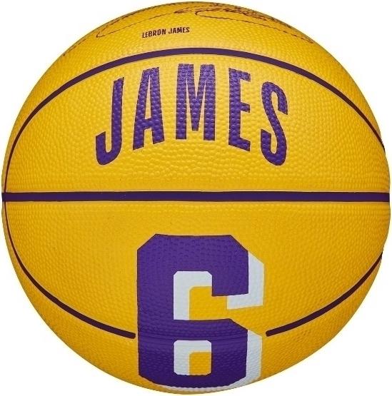Баскетбольный мяч Wilson NBA PLAYER ICON MINI LEBRON JAMES р. 3 Желто-фиолетовый (WZ4007201XB3)