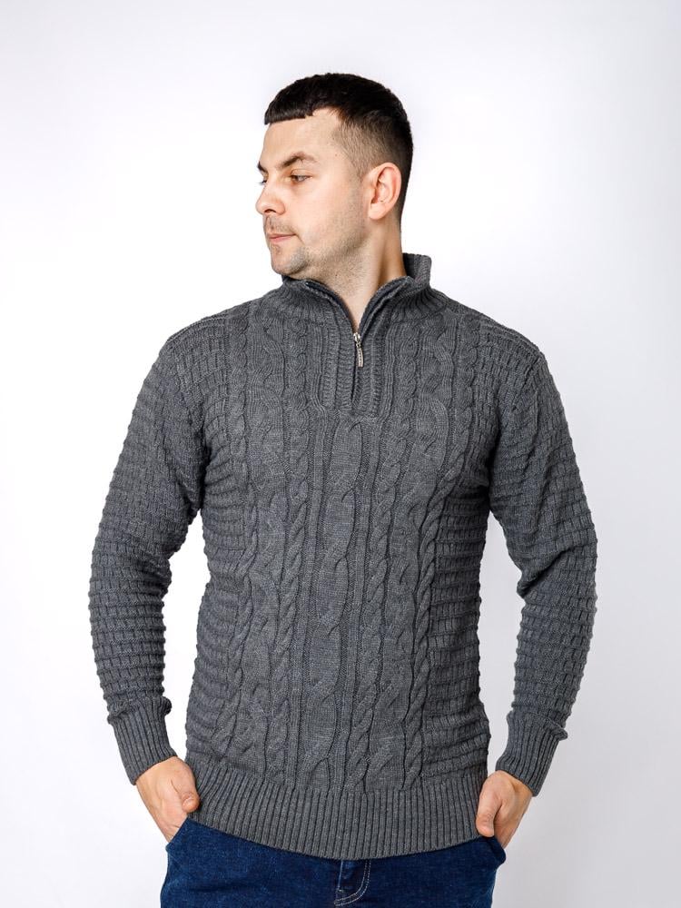 Светр чоловічий ЦБ-00236422 р. 46 Темно-сірий (SKT000952221) Светр чоловічий ЦБ-00236422 р. 46 Темно-сірий (SKT000952221)