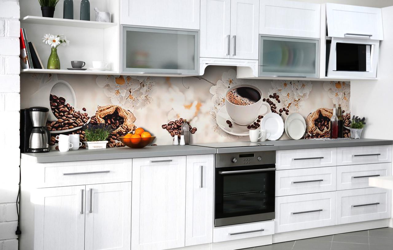 Кухонный фартук Россыпь зерен виниловый самоклеющийся 60х250 см