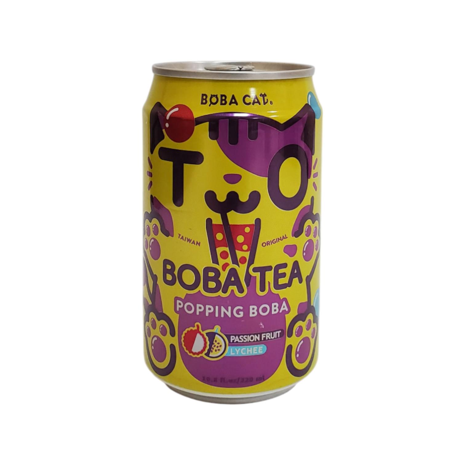 Чай газированный Bubble Tea маракуйя личи Boba Cat 320 мл (AF58606)
