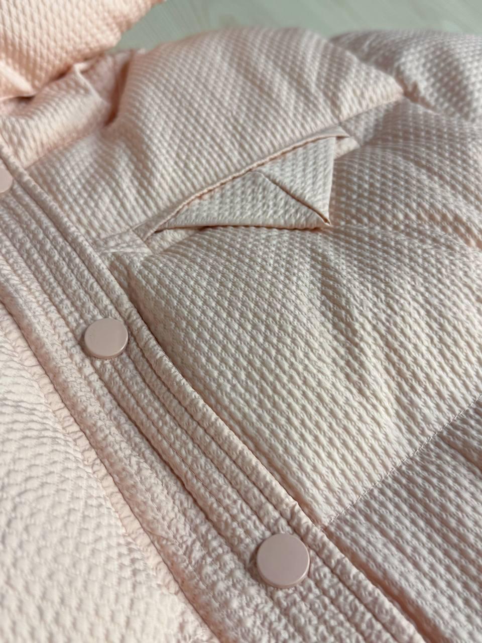 Куртка женская LADY YEP 10039 вафельная пуффер оверсайз с капюшоном р. 44 Пудровый (4886) - фото 2 Куртка женская LADY YEP 10039 вафельная пуффер оверсайз с капюшоном р. 44 Пудровый (4886) - фото 2