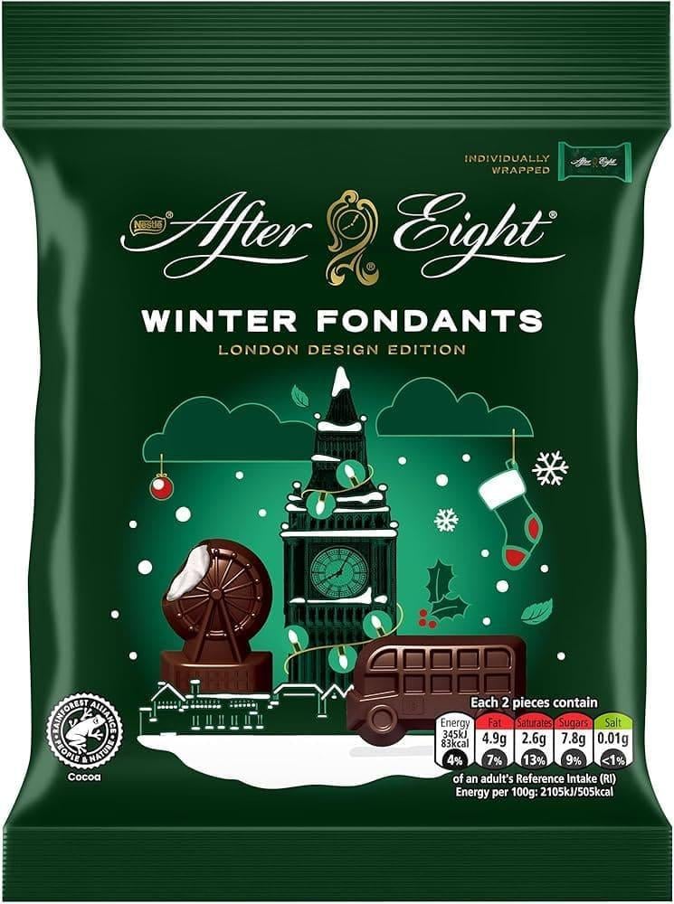 Конфеты шоколадные After Eight Winter Fondants Dark Mint Chocolate 57 г (2835929094)