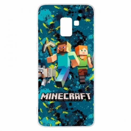 Чохол для Samsung A8+ 2018 Minecraft Steve Alex And Dog