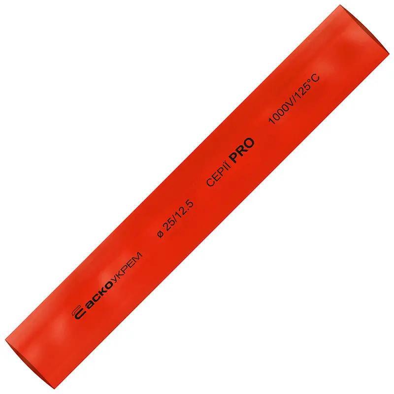 Трубка термоусадочная АСКО-УКРЕМ PRO Ø 25/12,5 мм 1 м Красный (A0150040579)
