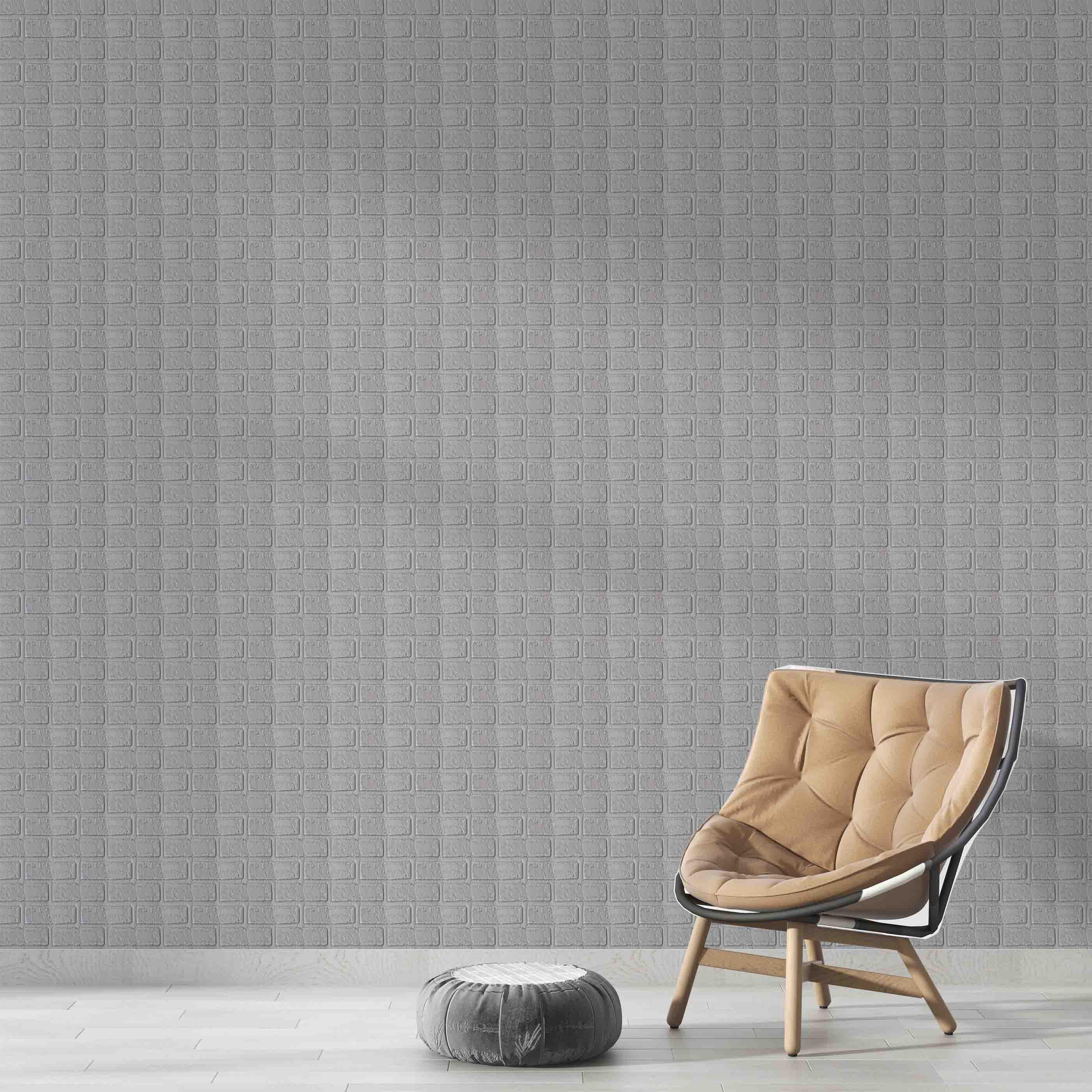 3D-панель декоративная самоклеющаяся Кирпич деко 700x700x5 мм Серый (580) - фото 4 3D-панель декоративная самоклеющаяся Кирпич деко 700x700x5 мм Серый (580) - фото 4