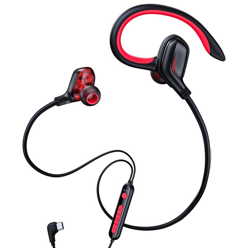 Навушники Baseus GAMO Immersive Virtual 3D Game Type-c Earphone Red