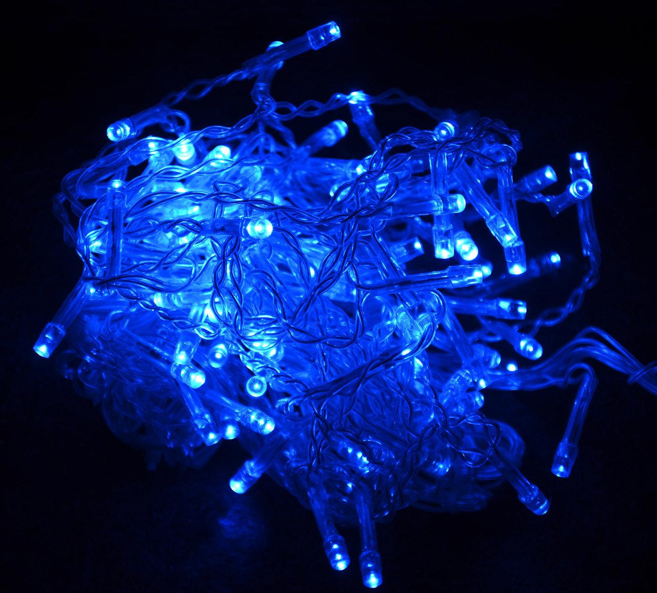 Гирлянда Oscar UBE-03 нить светодиодная прозрачный шнур 100 LED 5 м растяжка Синий