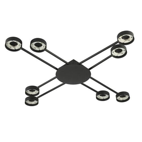 Потолочный светильник люстра ETRON 1-EFP-2224 Radiant GX53 8x15 Вт Черный (77176)