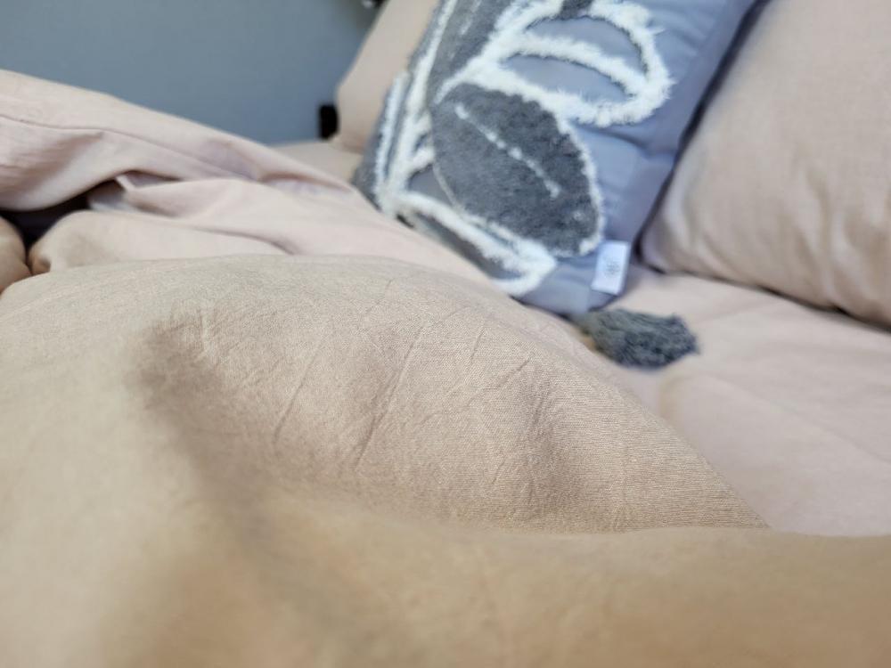 Комплект постельного белья с резинкой База хлопок двуспальный/наволочки 50х70 см Cappuccino (W1331) - фото 3 Комплект постельного белья с резинкой База хлопок двуспальный/наволочки 50х70 см Cappuccino (W1331) - фото 3