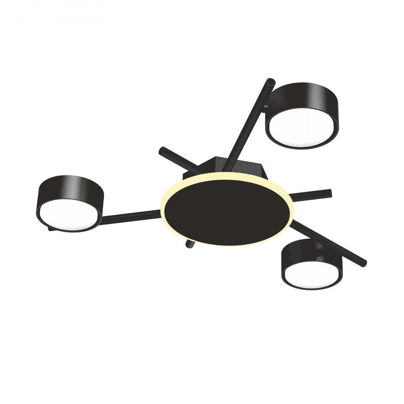 Світильник накладний VIDEX 3xGX53 з підсвіткою Чорний (VL-SPF20B-BB) - фото 2 Світильник накладний VIDEX 3xGX53 з підсвіткою Чорний (VL-SPF20B-BB) - фото 2