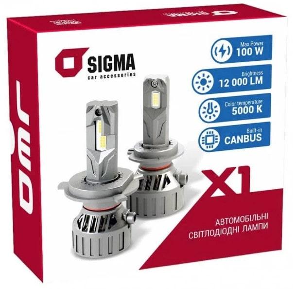 Автолампа Sigma LED X1 50W H1 5000K 1 шт. 20625