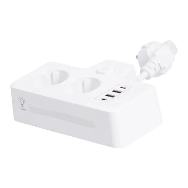 Фильтр-разветвитель сетевой SNAILS 2 розетки LED 4 USB и сенсорным управлением 8 см Белый (147-107-HP-5-17) - фото 5 Фильтр-разветвитель сетевой SNAILS 2 розетки LED 4 USB и сенсорным управлением 8 см Белый (147-107-HP-5-17) - фото 5