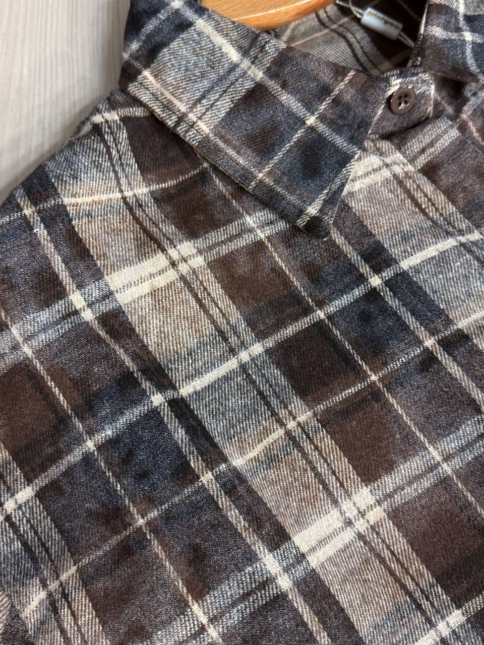 Сорочка жіноча YZY 7765 в клітинку оверсайз широка варена OS Темно-коричневий (4918) - фото 2 Сорочка жіноча YZY 7765 в клітинку оверсайз широка варена OS Темно-коричневий (4918) - фото 2