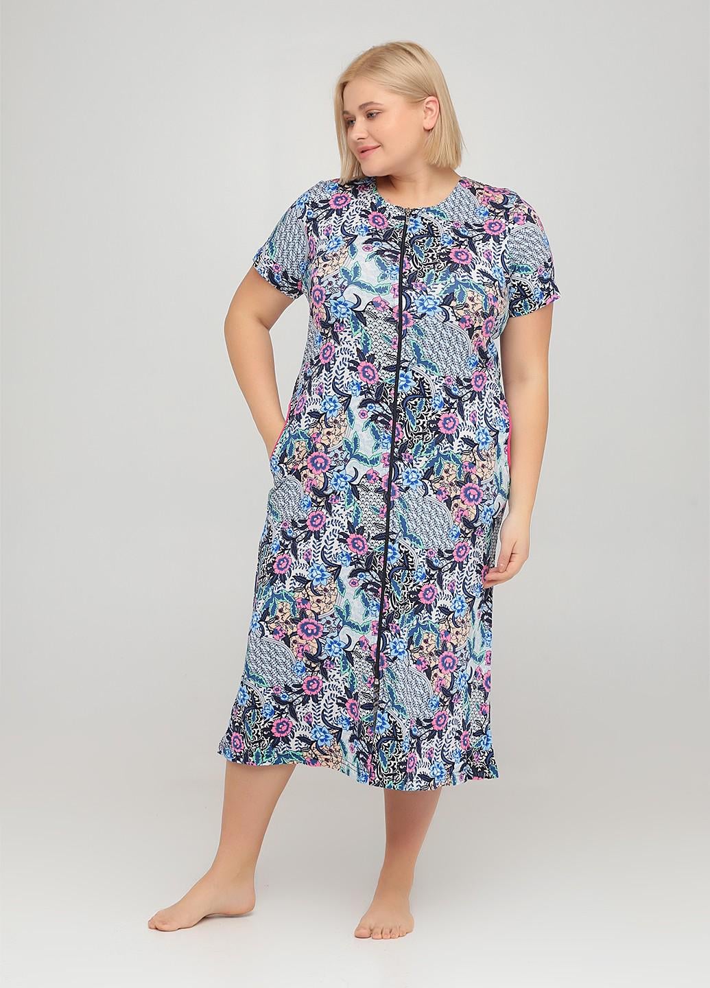 Халат женский Wild Love 4XL Разноцветный (82453)