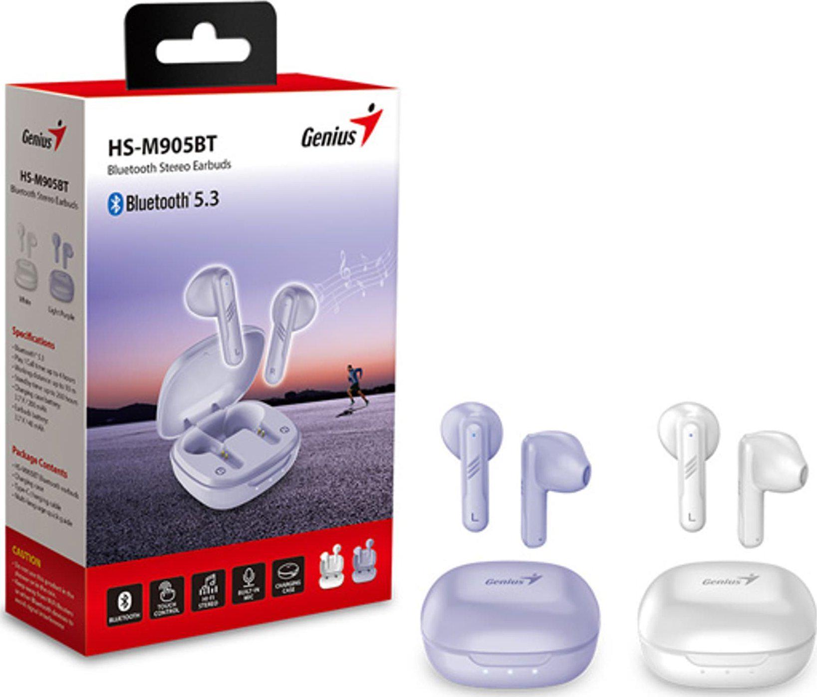 Навушники TWS Genius HS-M905BT Purple (542767) - фото 9 Навушники TWS Genius HS-M905BT Purple (542767) - фото 9