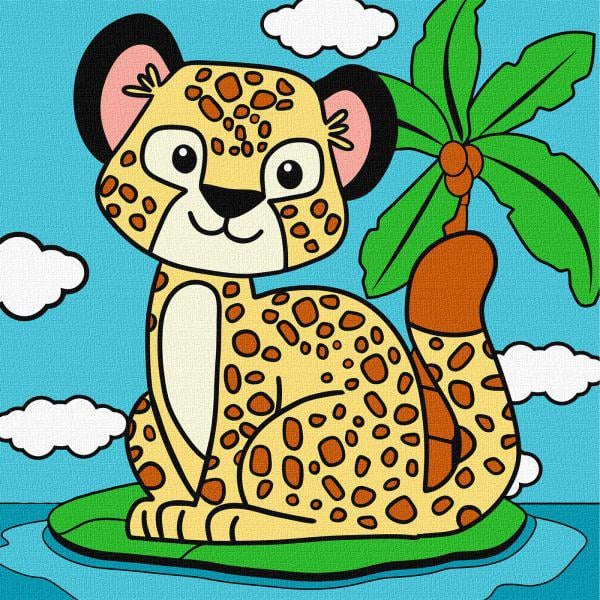 Картина по номерам Ideyka Гепард 25х25 см (Id-KHO9070)