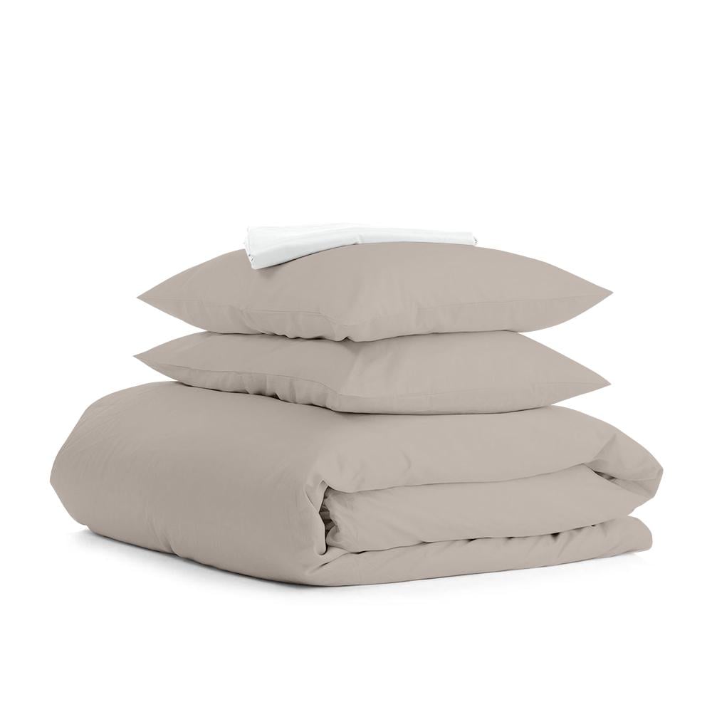 Комплект сімейної постільної білизни Cosas Ranfors Quartz White 2х160х220 см на гумці (4822052065860)