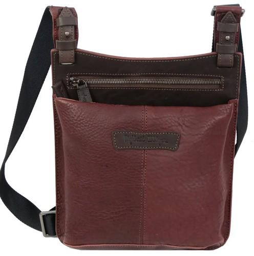 Сумка шкіряна чоловіча Mykhail Ikhtyar Бордовий (super521_45041 brown1)