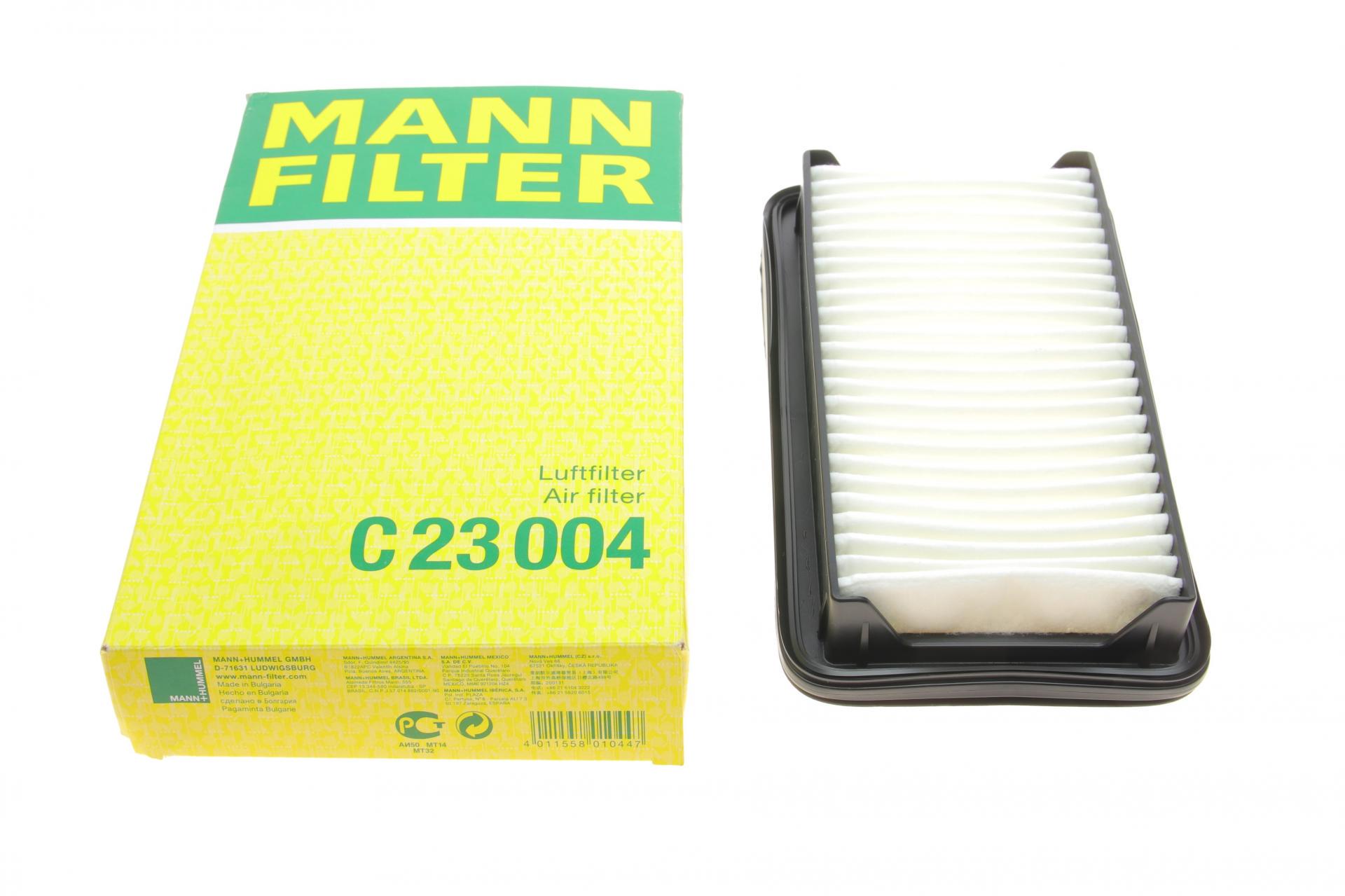 Фильтр воздушный Mann-Filter для Fiat Sedici 1,6 16V 06-09/Suzuki SX4 1,5/VVT/1,6/LPG 06-12 (C 23 004)