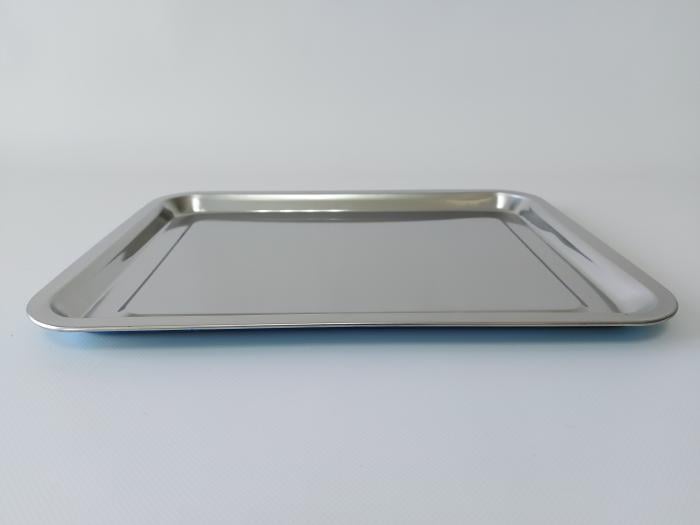 Поднос металлический прямоугольный 39,2х29,2/35х25х2 см (17603) - фото 3