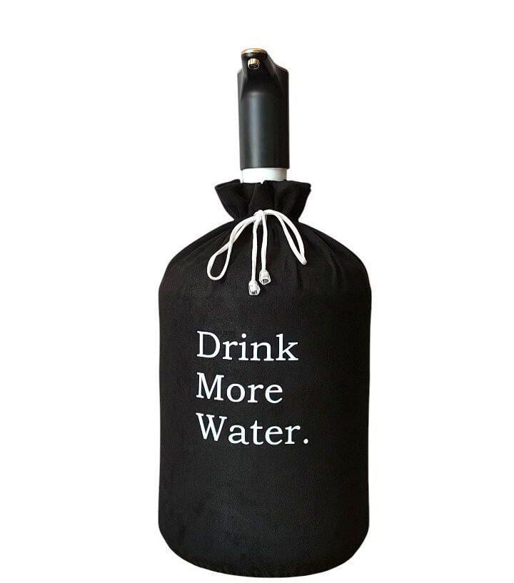 Чехол на бутыль Drink More Water 19 л Черный (29848342)