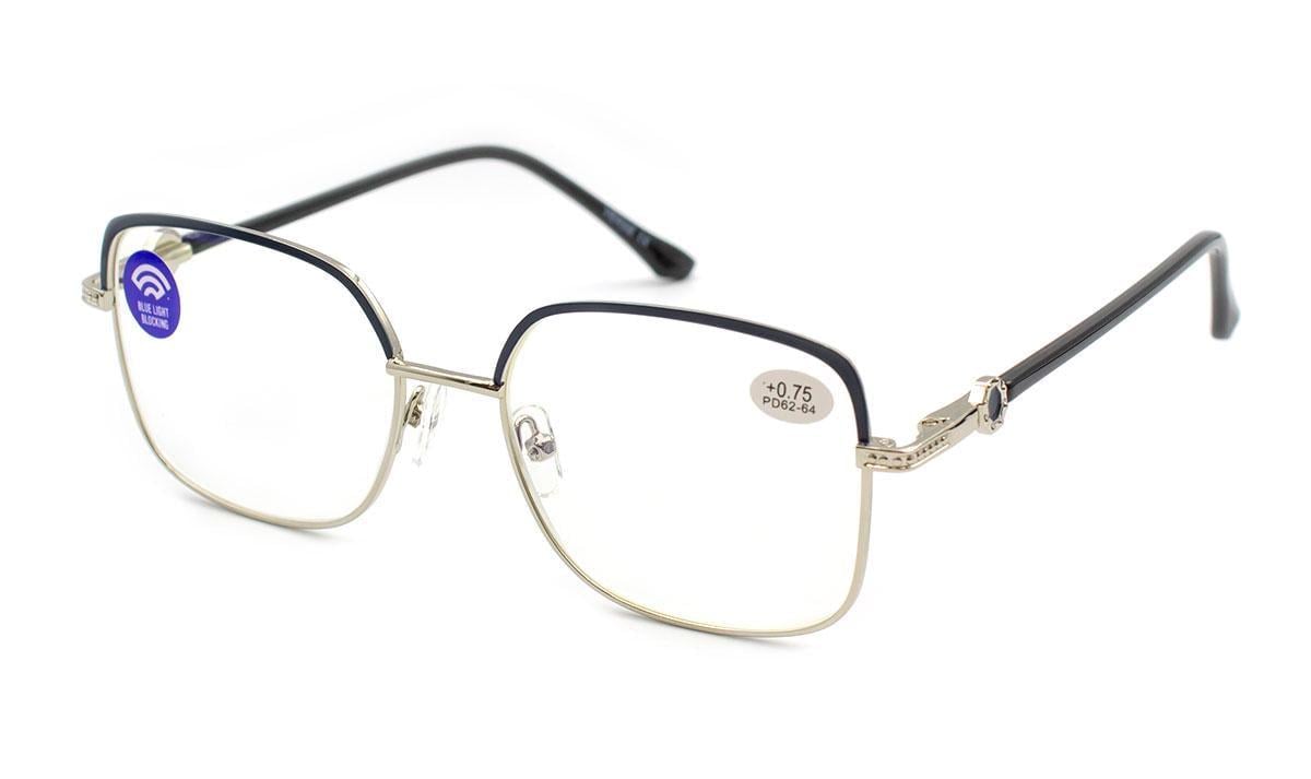 Окуляри для зору в металевій оправі Verse 23108-C3 Blue Blocker +3,00 (23119134)