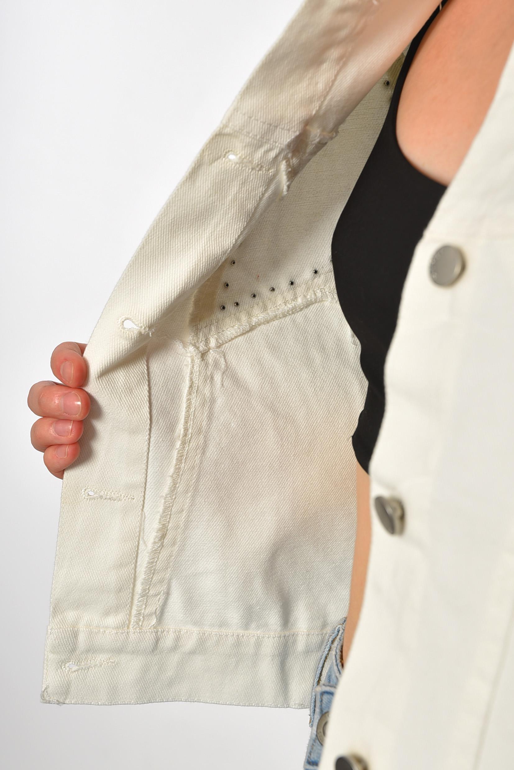 Джинсовка женская L Белый (187206) - фото 4 Джинсовка женская L Белый (187206) - фото 4