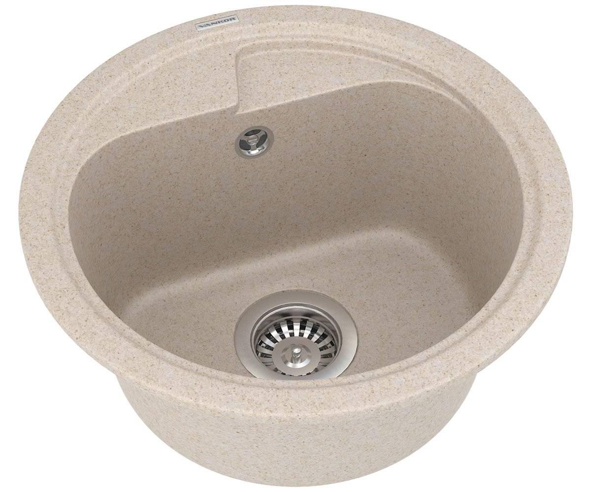 Мойка накладная POLO PMR 01.45 круглая Бежевый (630)