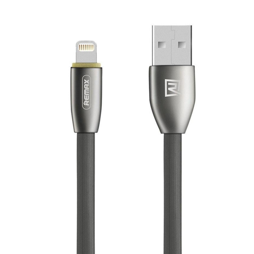 Кабель Remax RC-043i USB Lightning Knight 1 м Сірий/Чорний (6954851259244)