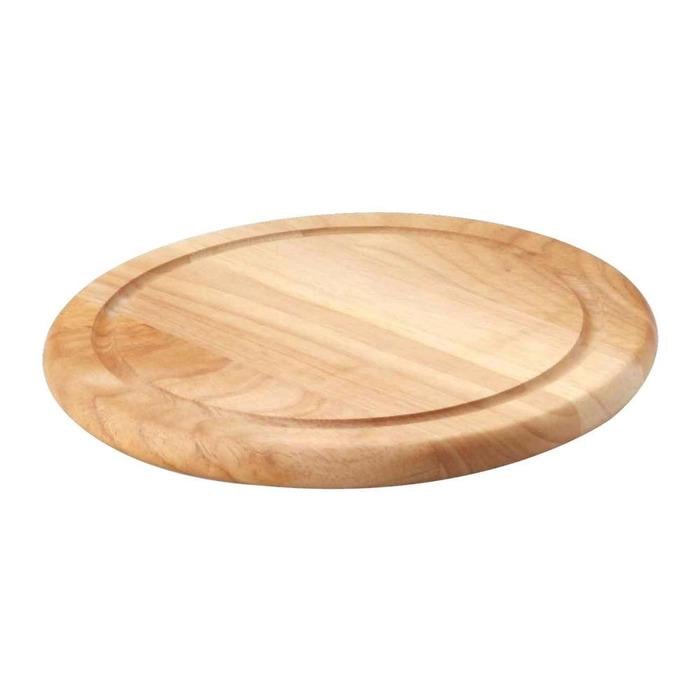 Дошка обробна для мяса з канавкою Continenta каучукове дерево 25 см (2496576)