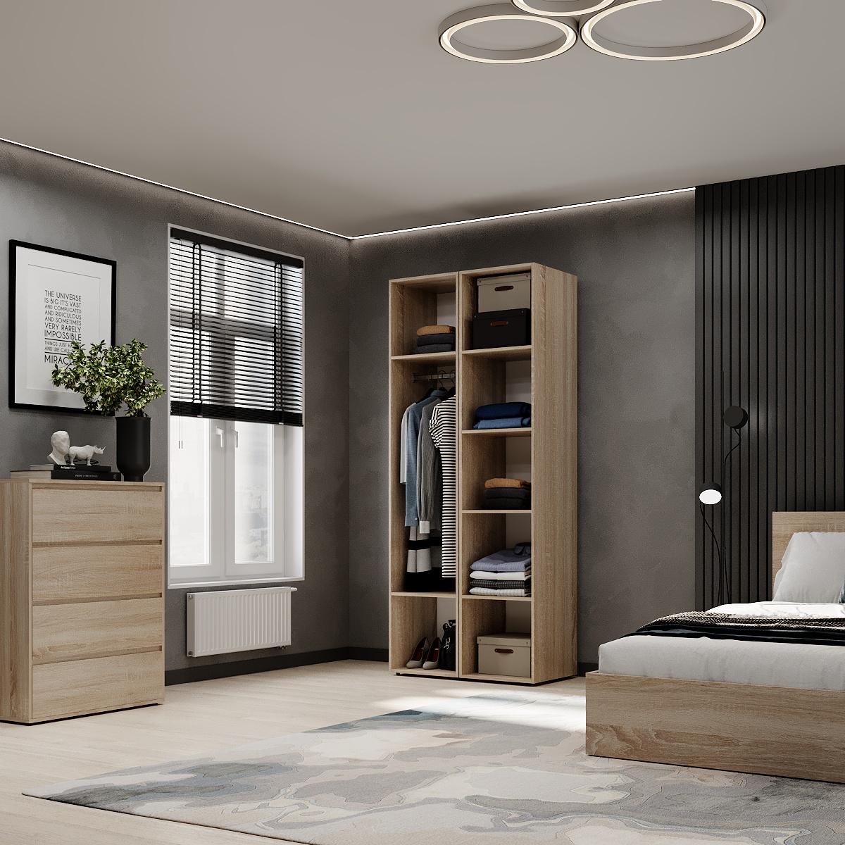 Шкаф распашной комбинированный ART IN HEAD №13 Light 800x500x2200 мм Дуб Сонома светлый (GALTK01313000000) - фото 4 Шкаф распашной комбинированный ART IN HEAD №13 Light 800x500x2200 мм Дуб Сонома светлый (GALTK01313000000) - фото 4