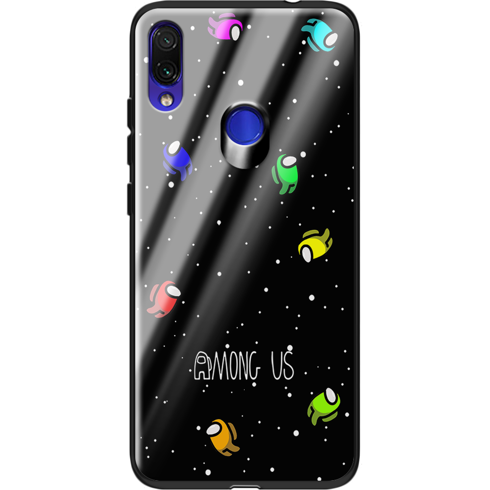 Чохол Boxface Xiaomi Redmi Note 7 Among Us Invisible Чорний силікон зі склом (36202-bk76-37748)