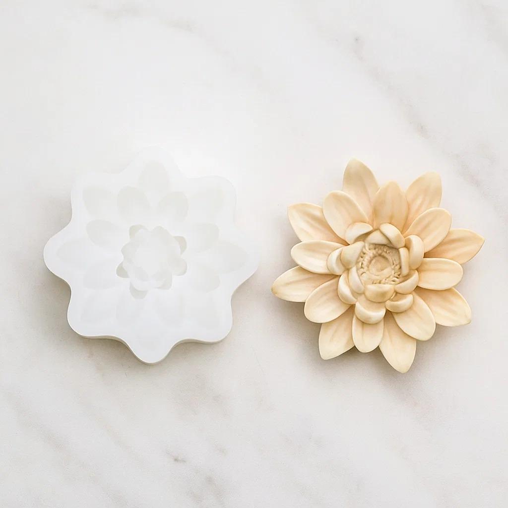 Силиконовая форма для изготовления свечи молд для изделий из пчелиного соевого воска и парафина 55х55х20 мм