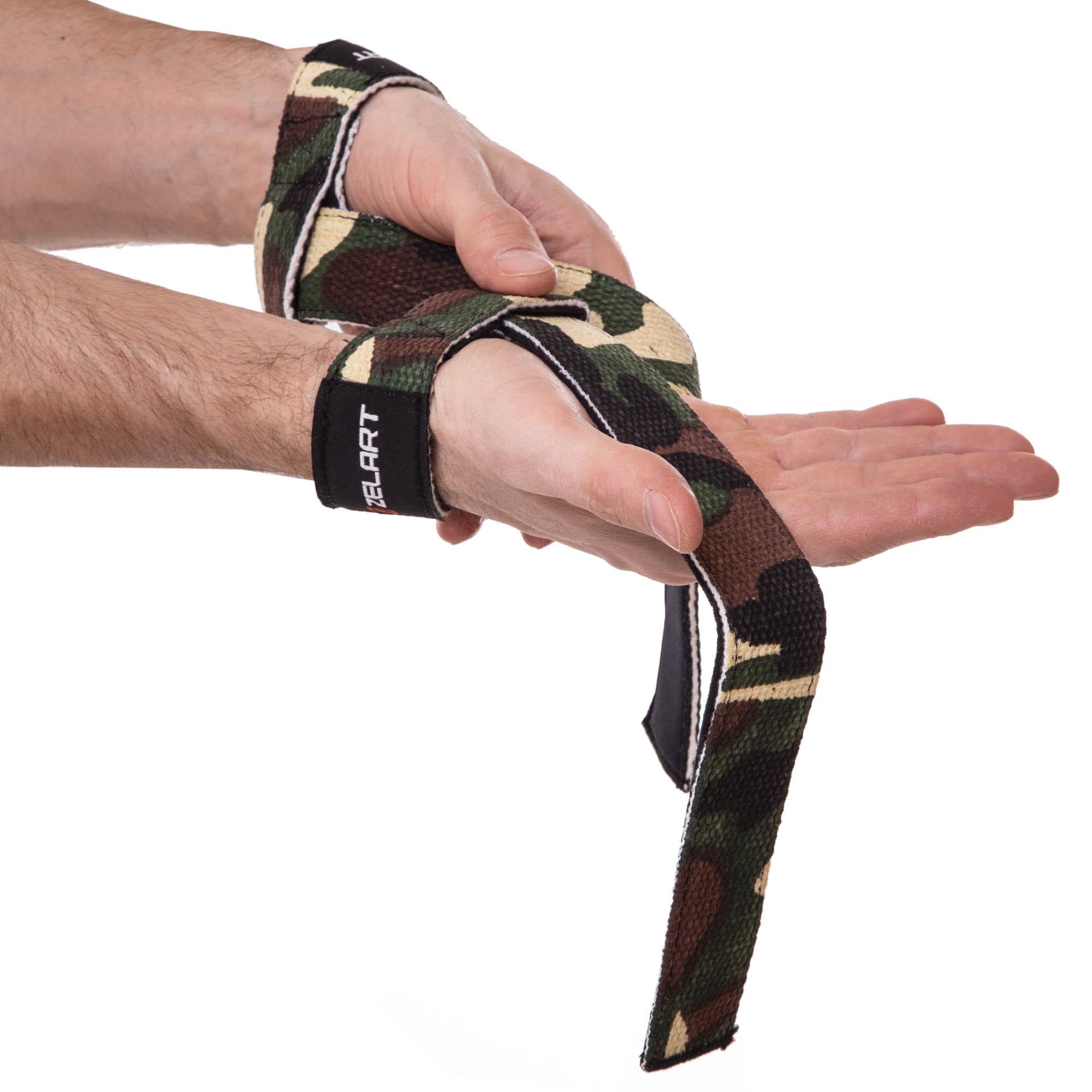 Лямки для тяги Zelart SB-167066 полиэстер 2 шт. 52х3,8 см Камуфляж (SB-167066)