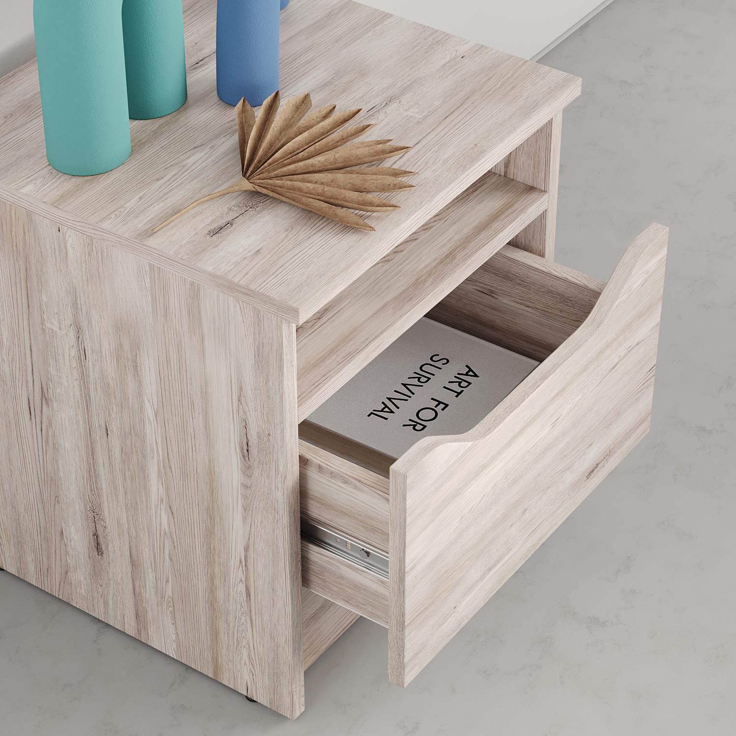 Тумба приліжкова MebelStar Лілу 40x40x44,5 см Аляска сірий (MBS-1377) - фото 3 Тумба приліжкова MebelStar Лілу 40x40x44,5 см Аляска сірий (MBS-1377) - фото 3