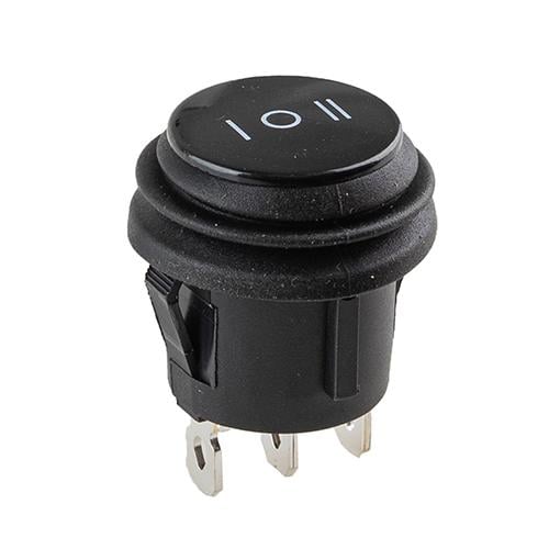 Перемикач круглий 12V 3pin 22х22х17мм 6A 250V 10A 125/250V (YJ-WH07)