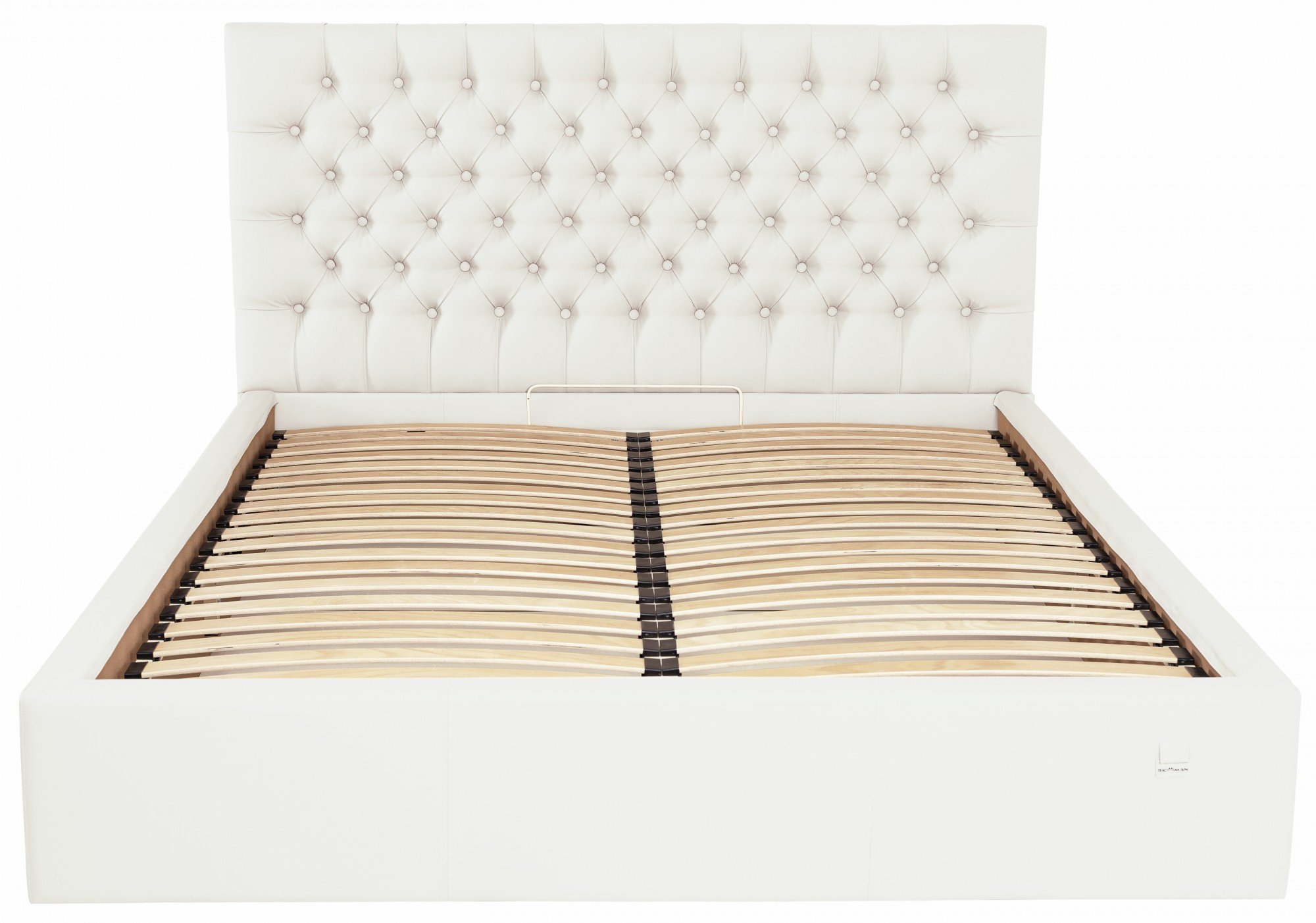 Ліжко двоспальне Richman Кембридж VIP Флай 2200 з додатковою металевою цільнозварною рамою 160х190 см Білий (rich04876)