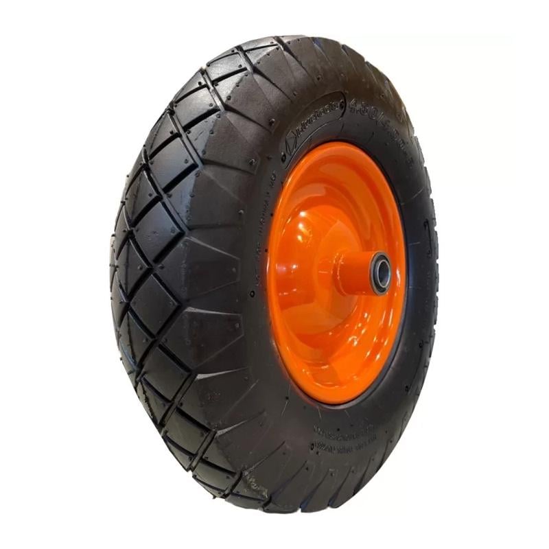 Колесо пневматическое BLUETOOLS 4х8 без оси 20 мм 4PR Оранжевый (550406)