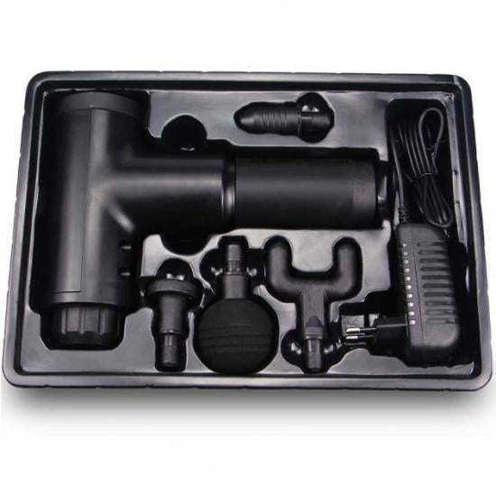 Пістолет вібромасажер ручний Fascial Gun портативний Black (126178) - фото 2 Пістолет вібромасажер ручний Fascial Gun портативний Black (126178) - фото 2