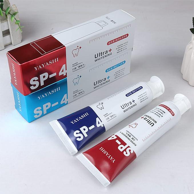 Набор отбеливающих зубных паст Yayashi SP-4 Ultra+Whitening blue&red с пробиотиками