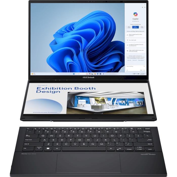 Ноутбук Asus ZenBook Duo UX8406CA-PZ043W Intel Core Ultra 9 285H 32 Гб 1 Тб SSD W11 Home Inkwell Grey (90NB14X1-M001J0)
