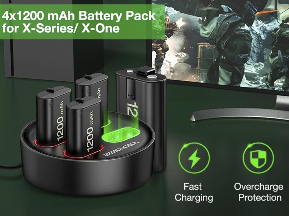 Зарядная станция USB с 4 аккумуляторами 1200 mAh для геймпада Xbox Series X/S / Xbox One S/X - фото 6