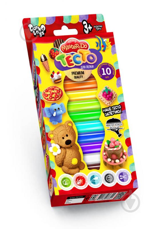 Комплект креативного творчества Тесто для лепки Master Do 10 цветов (na.7550DT)