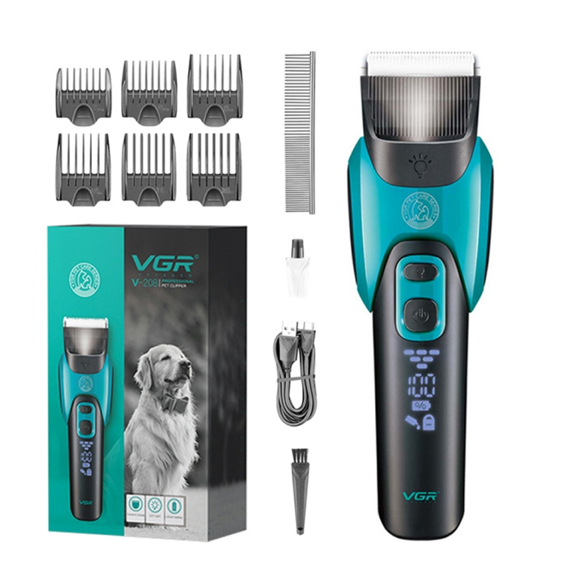 Машинка для стрижки тварин VGR V-208 акумуляторна 3W Blue (tf7465) - фото 8