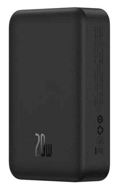 Повербанк BASEUS Magnetic Mini Wireless 20000 mAh 20W з бездротовою зарядкою Qi 15W Чорний (2783375246)