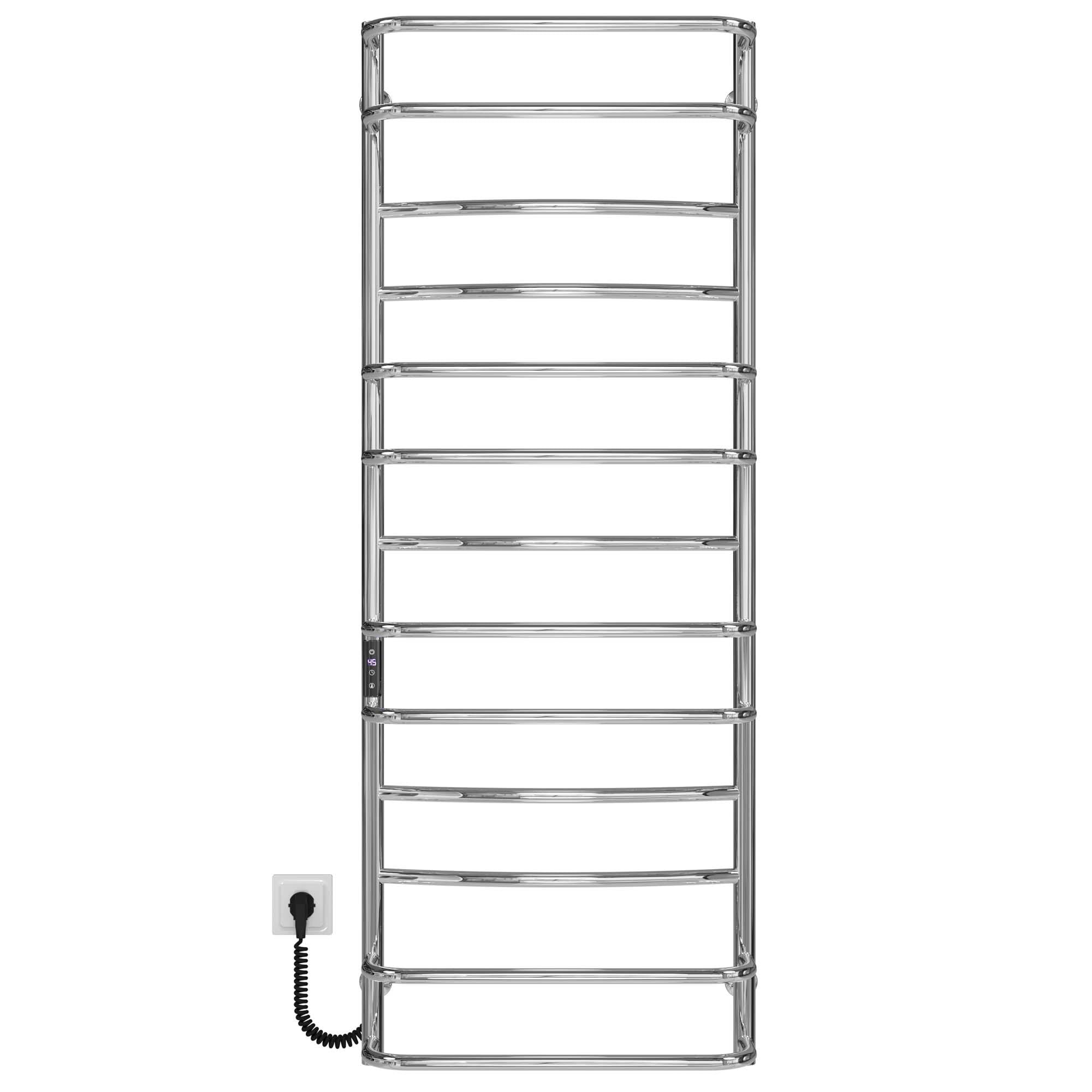 Полотенцесушитель электрический Deffi Аквамикс П13 JD03 левое подключение нержавеющая сталь 500х1400 мм Хром (C.AM.140.50.13.E.C.L.1)